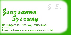 zsuzsanna szirmay business card